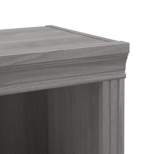 Bush Furniture Saratoga Tall 5 Shelf Bookcase - Set of 2, 30W, Modern Gray