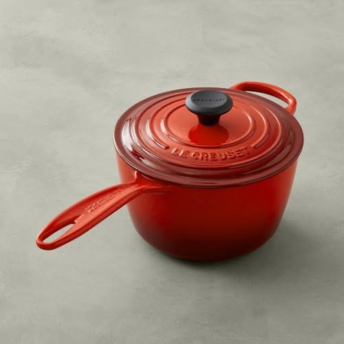 Le Creuset Signature 1.75-Quart Cast Iron Saucepan - Flame