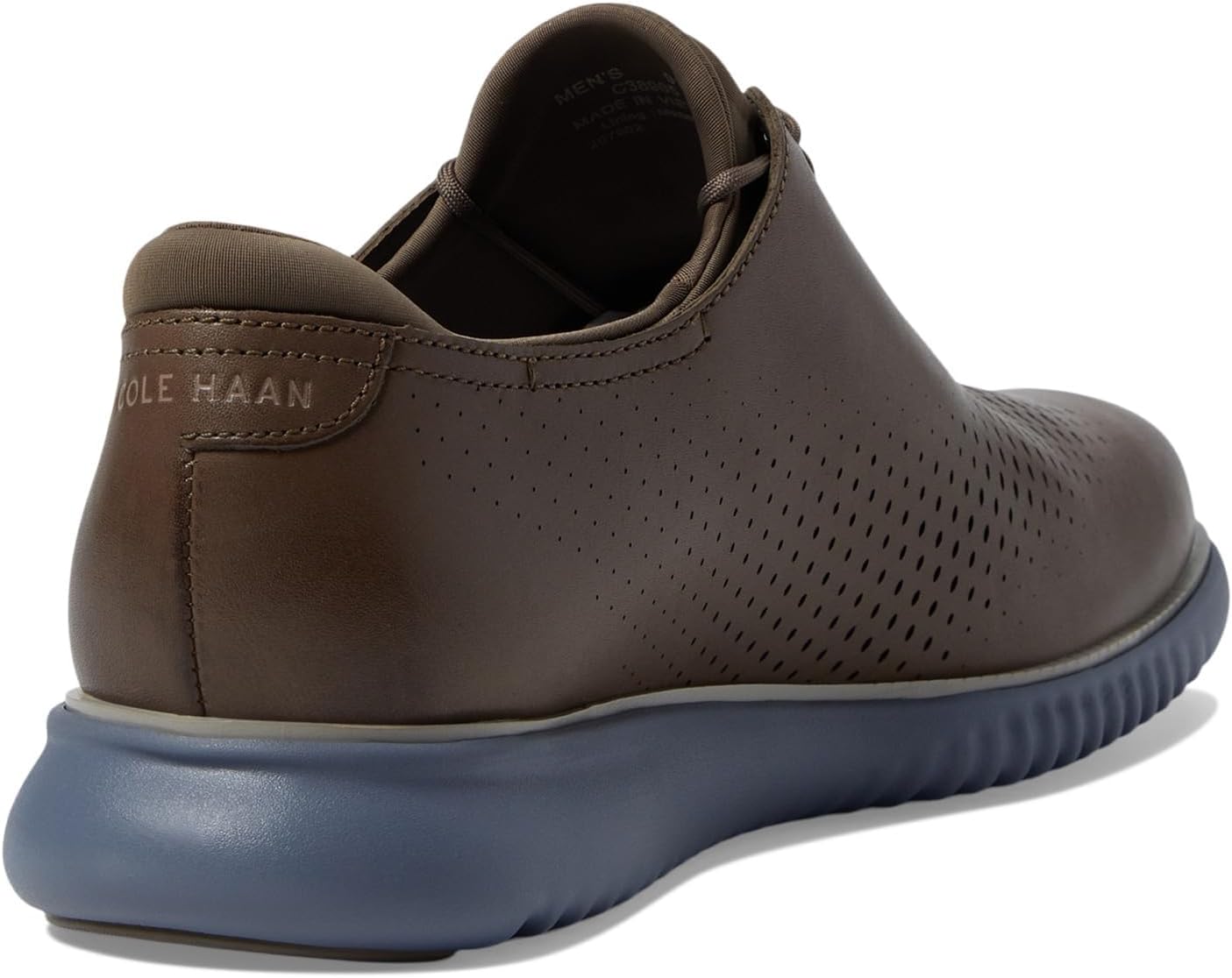 Cole Haan Men's 2.Zerogrand Laser Wing Tip Oxford Lined Loafer, Morel/Folkstone Gray, 12