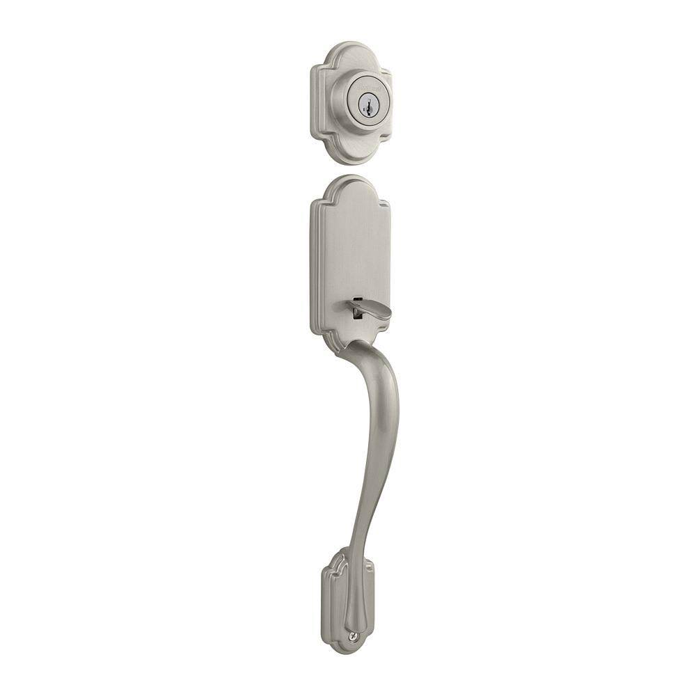Kwikset 801AN-LIP Signature Series Arlington Double Cylinder Keyed Entry Handleset, Satin Nickel