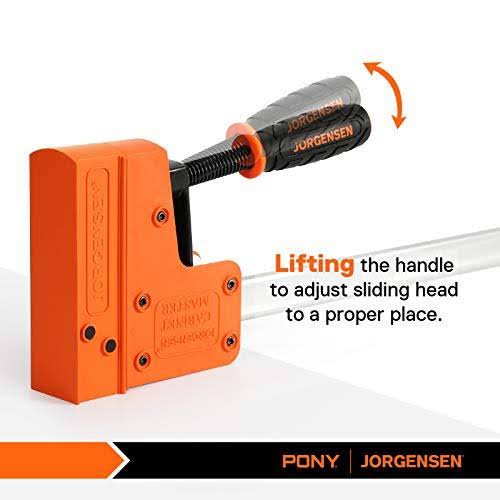 Jorgensen 48-Inch Bar Clamps, 90°Cabinet Master Parallel Jaw Bar Clamp Set, 2-Pack