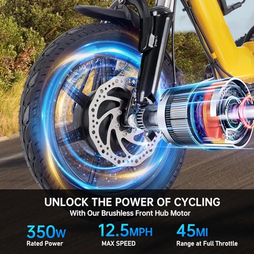 Electric Tricycle for Adults Foldable, 350W(Peak 500W) Folding Electric Trike, 3 Wheel Bikes for Adults with 480Wh Removable Battery, Trike Ebike with 2 Seats and Large Basket for Seniors Women