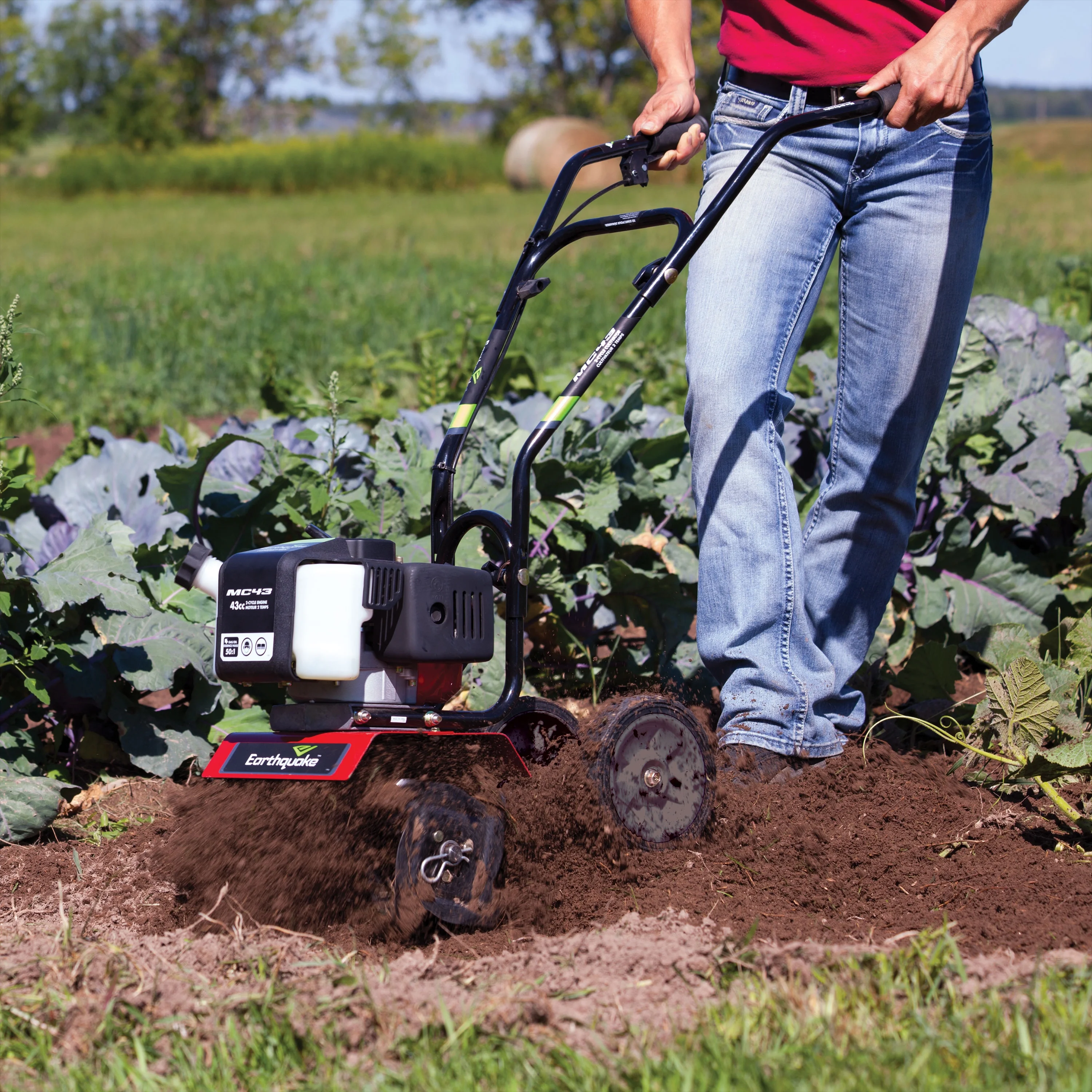 Earthquake MC43 Mini Cultivator Tiller with 43cc 2-Cycle Viper Engine, 5 Year Warranty