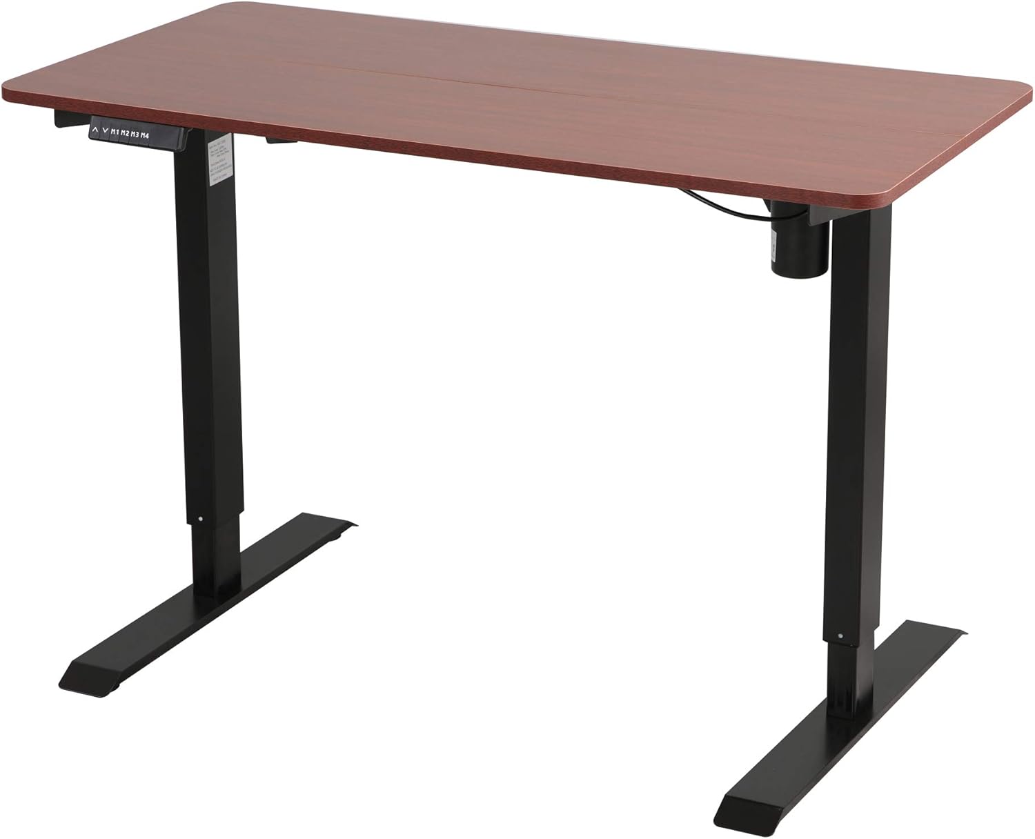 HOMMOO Electric Height Adjustable Standing Desk 48" x 24" Single Motor Ergonomic Stand Up Desk Sit Stand Desk with 4 Preset Heights Memory Controller Home Office Computer Desk (Black)