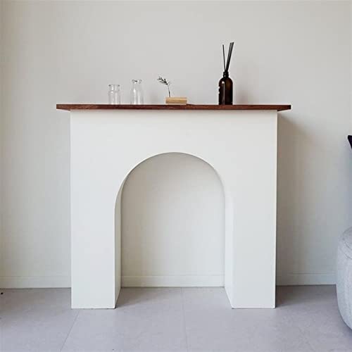 Electric Fireplace Stove Mantel Modern Art Minimalist Electric Fireplace Stove Mantel Surround Wall Sideboard Entryway Cabinet Wall Decorative Cabinet Living Room - Walnut Top Fireplace Trim Surround