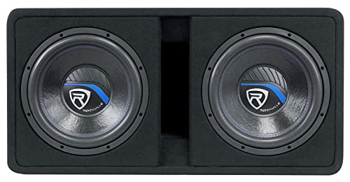 Rockville DV10K52 Dual 10" K5 2400w Car Subwoofers+Vented Sub Enclosure Box/2Ohm, Black