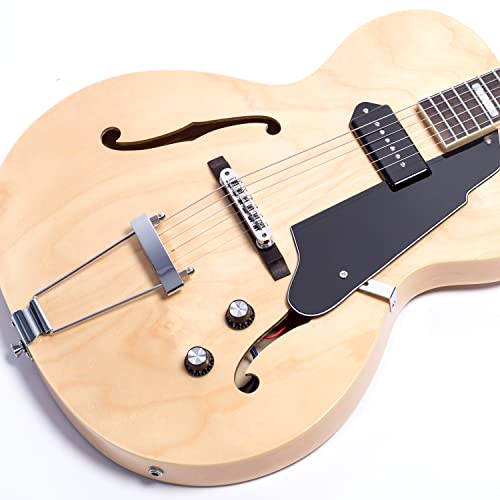 GROTE Jazz Electric Guitar Hollow Body Chrome Hardware P90 pickup (RED)