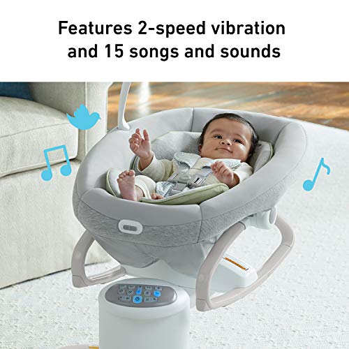 Graco Soothe My Way with Removable Rocker, Madden - Versatile Baby Swing & Portable Rocker
