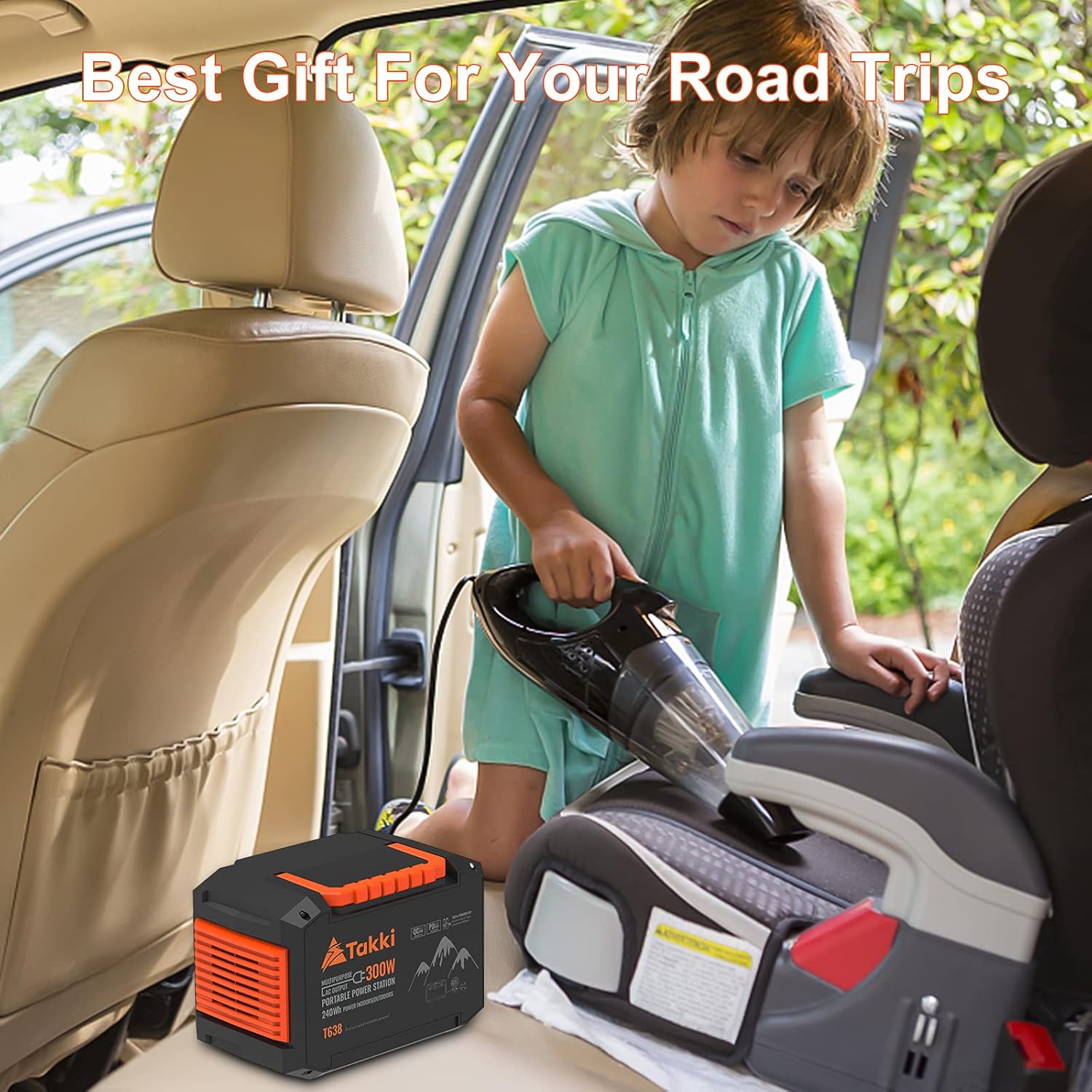 300W Portable Power Station, Camping Solar Generator 240Wh with 110V Peak 350W AC Outlet DC USB Ports Battery Backup Power Supply for Home Use, CPAP Machine, Road Trip, Emergency, Outdoor, Gifts
