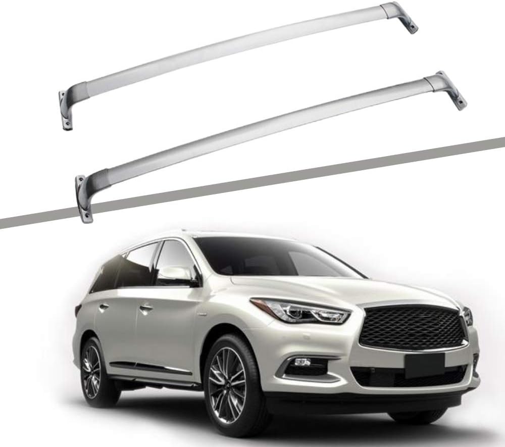Titopena Cross Bar Fit for Infiniti QX60 JX35 2013-2021 Roof Rack Cross Bar Factory Style Bars Silver Mount Bolt