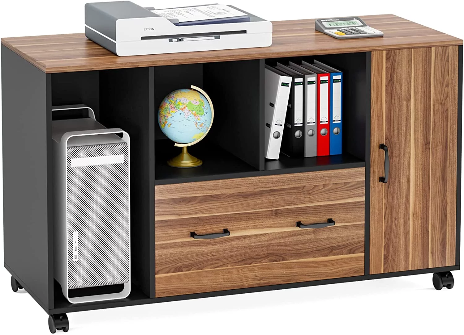 Tribesigns Executive Desk L Shape Office Desk with Drawer File Cabinet, 70 inch L Shaped Computer Desk with Storage Large Office Desk Set, Office Table with Filing Cabinet, Home Office Furniture Set