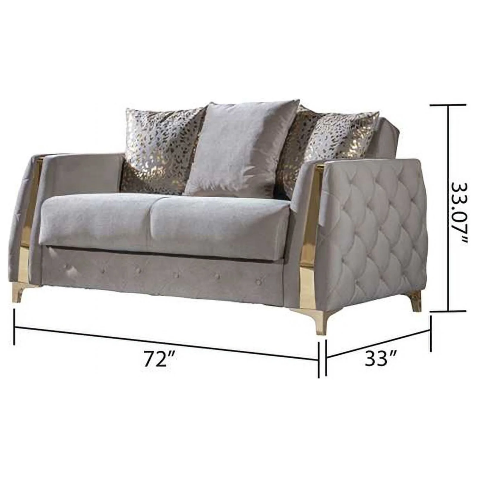 Pemberly Row Modern 3PC Living Room Set Made with Wood in Taupe
