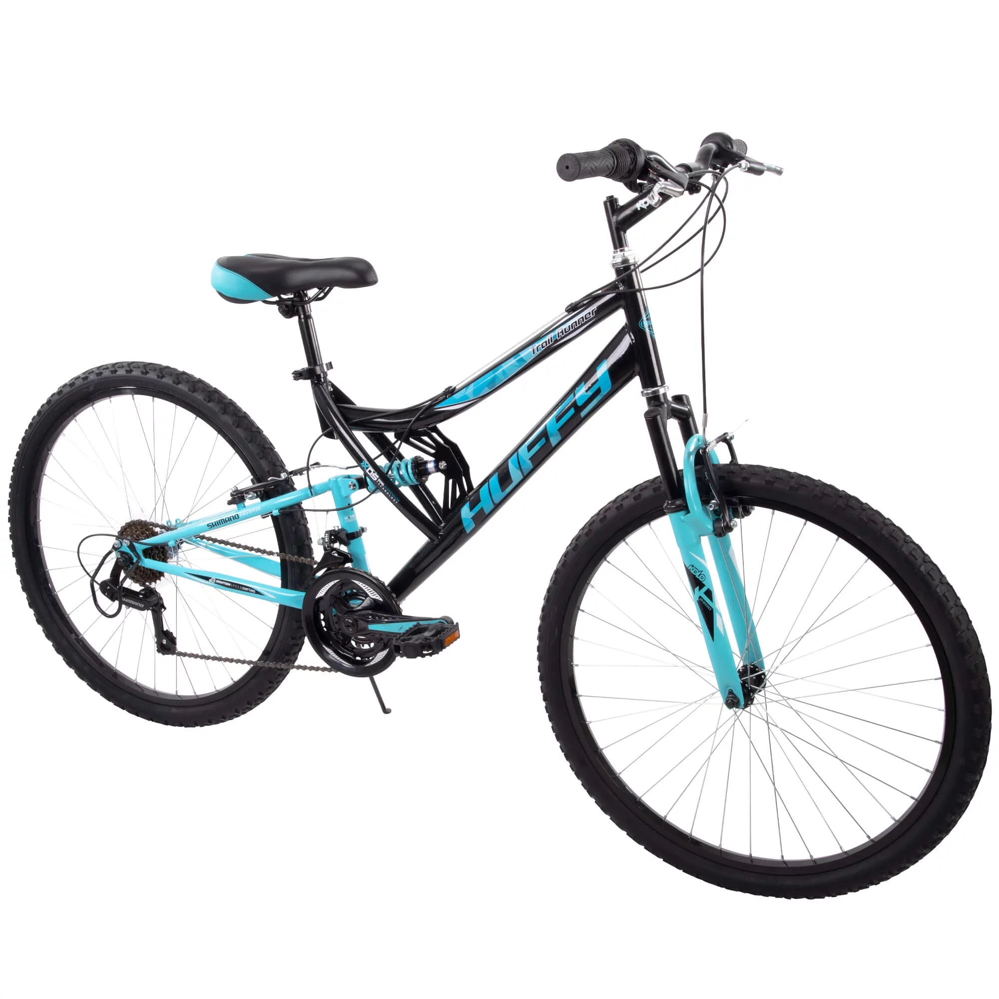 Huffy 26 Trail Runner Women's Full Suspension Mountain Bike, Ages 12+ Years,  Black