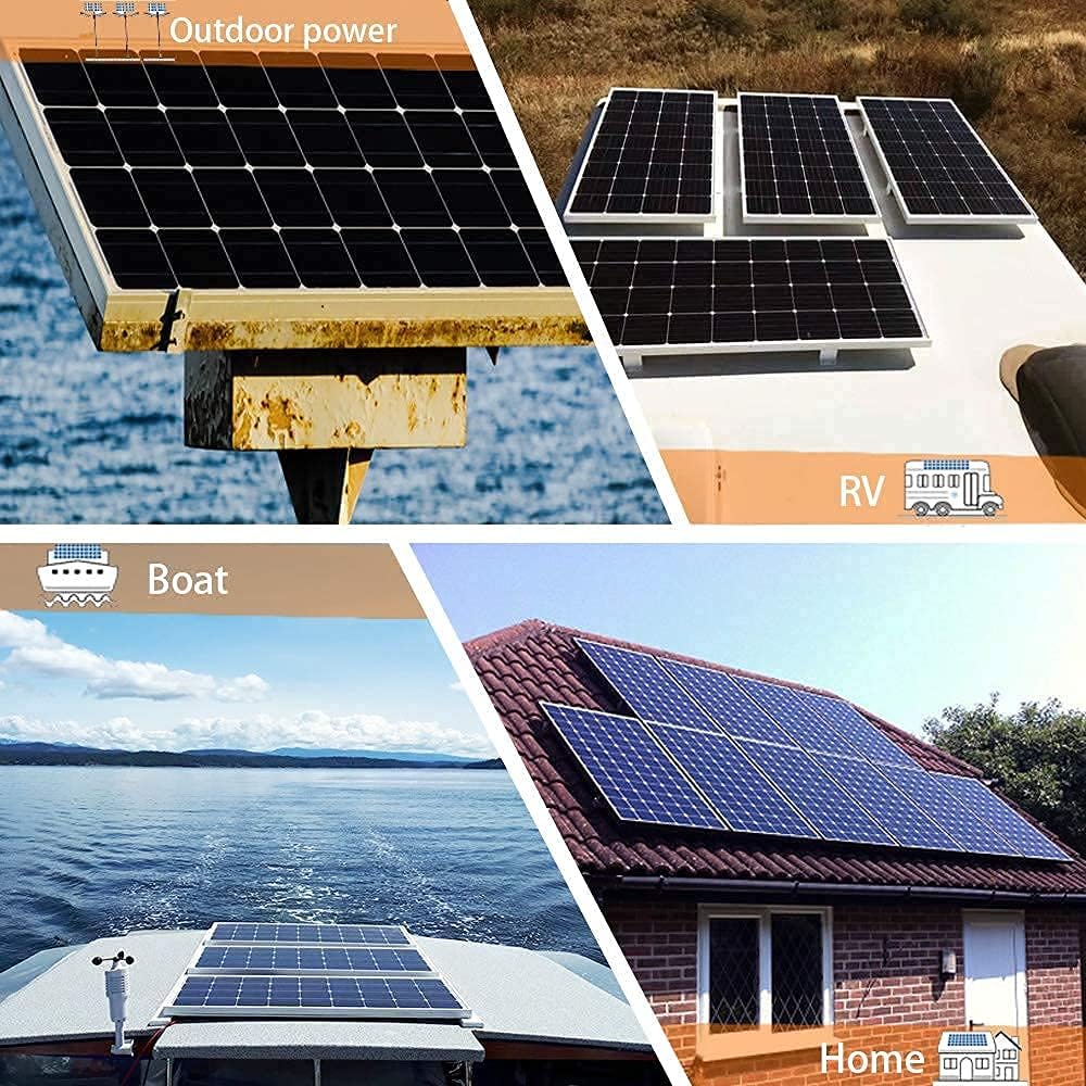 XINPUGUANG Solar Panel 300 Watt 12V Monocrystalline Solar Kit , 150W Solar Panel ,30A Charge Controller,Extension Cable,Mounting Brackets Off Grid for RV,Boat,Camper, Home (300W Solar Panel Kit)