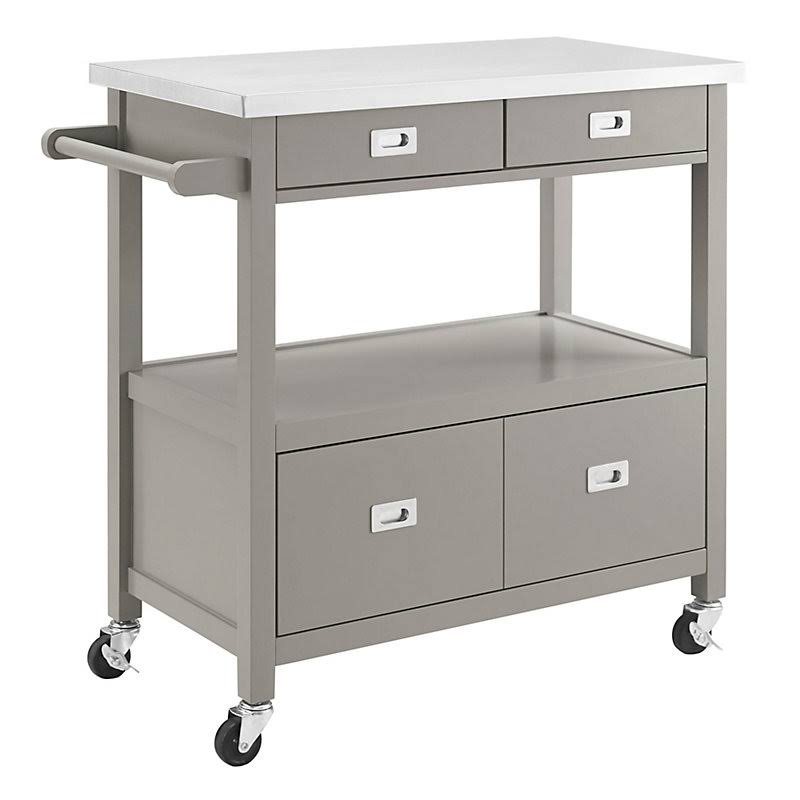 Eira Kitchen Cart Stainless Steel Willa Arlo Interiors Finish: Gray
