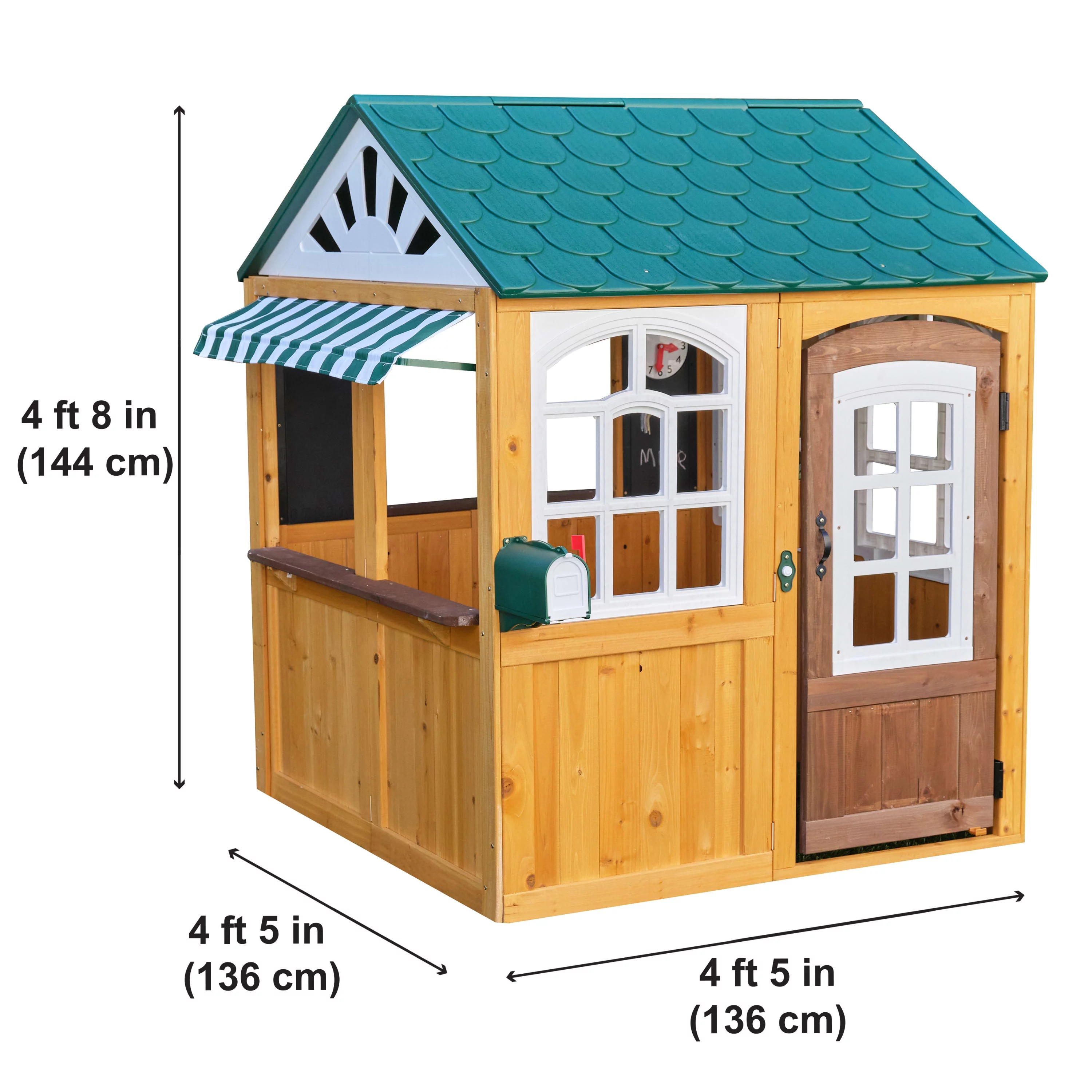 KidKraft Garden View Outdoor Wooden Playhouse with Ringing Doorbell