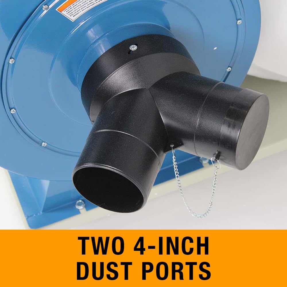Baileigh 2-HP Cyclone Dust Collector, 220V 1PH, 1,450 CFM, 1-Micron (DC-1450C)