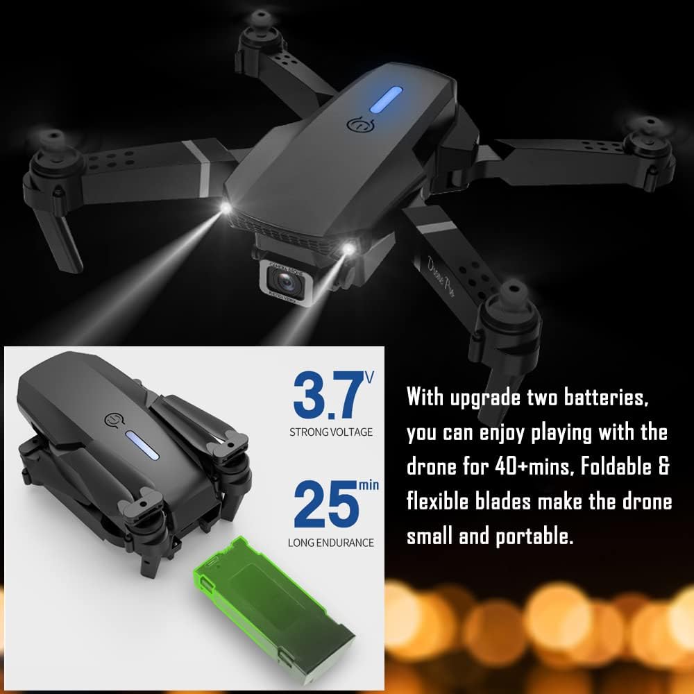 FPV Drone with 4K Dual HD Cameras Upgraded Version RC Quadcopter for Adults and Kids, Beginner WiFi RC Drone Live Video
