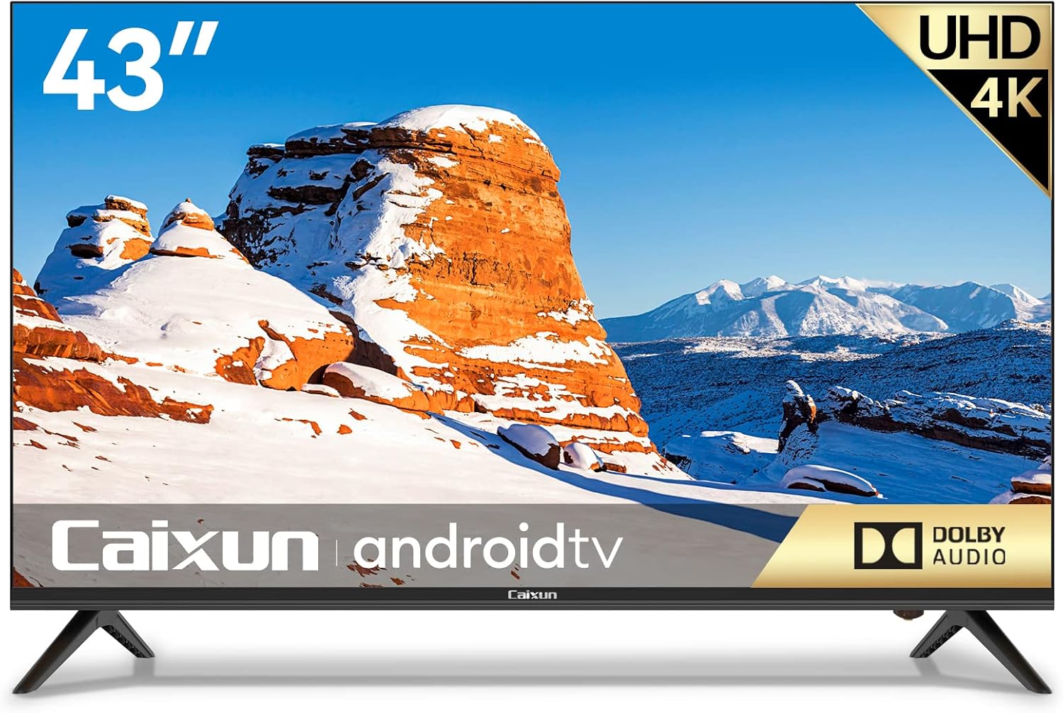 Caixun EC50S1A, 50 inch 4K UHD HDR LED Smart Android TV with Google Assistant (Voice Control), Screen Share, HDMI, USB, Wi-Fi, Bluetooth(2021 Model)