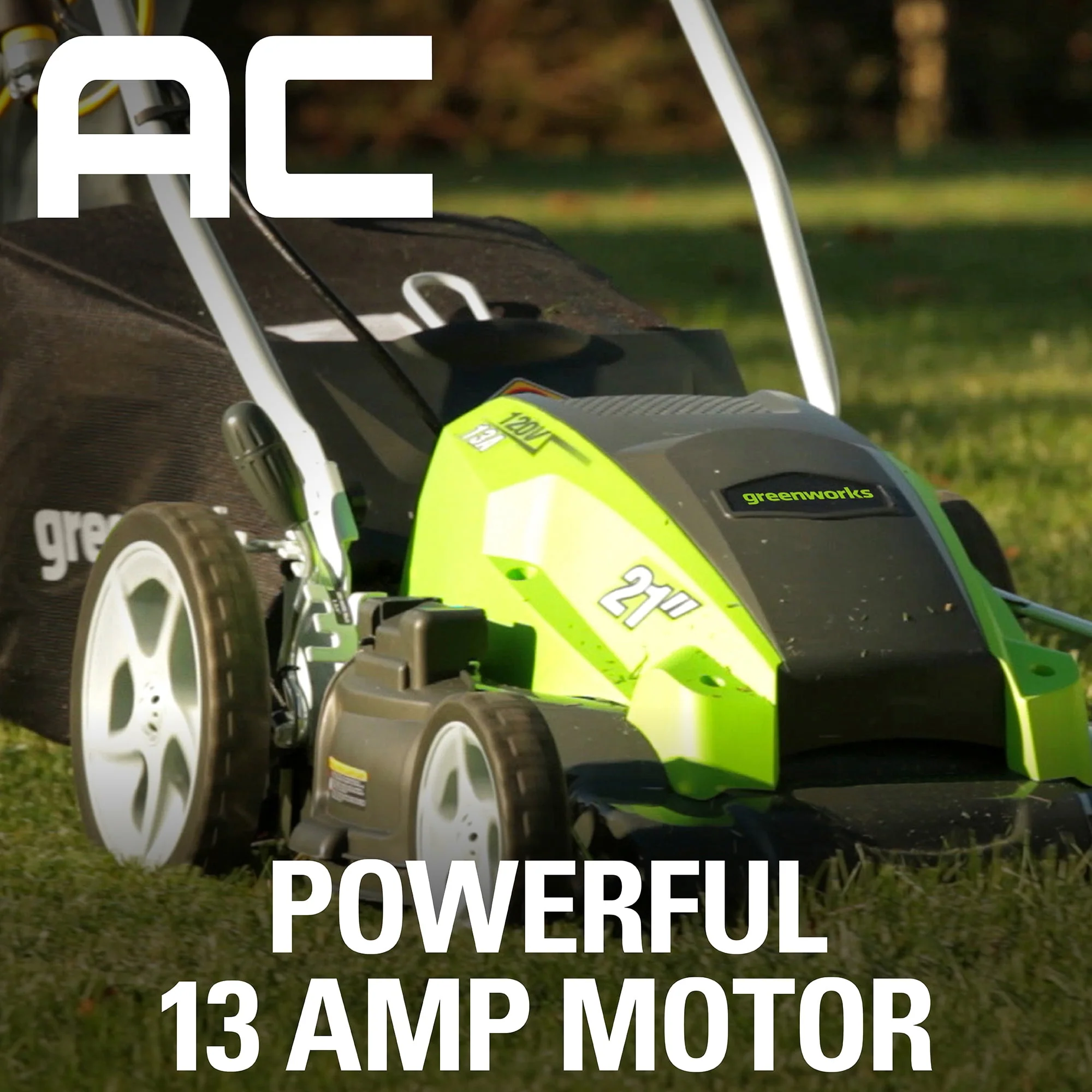 Greenworks 13 Amp 21 Corded Electric Walk-Behind Push Lawn Mower 25112