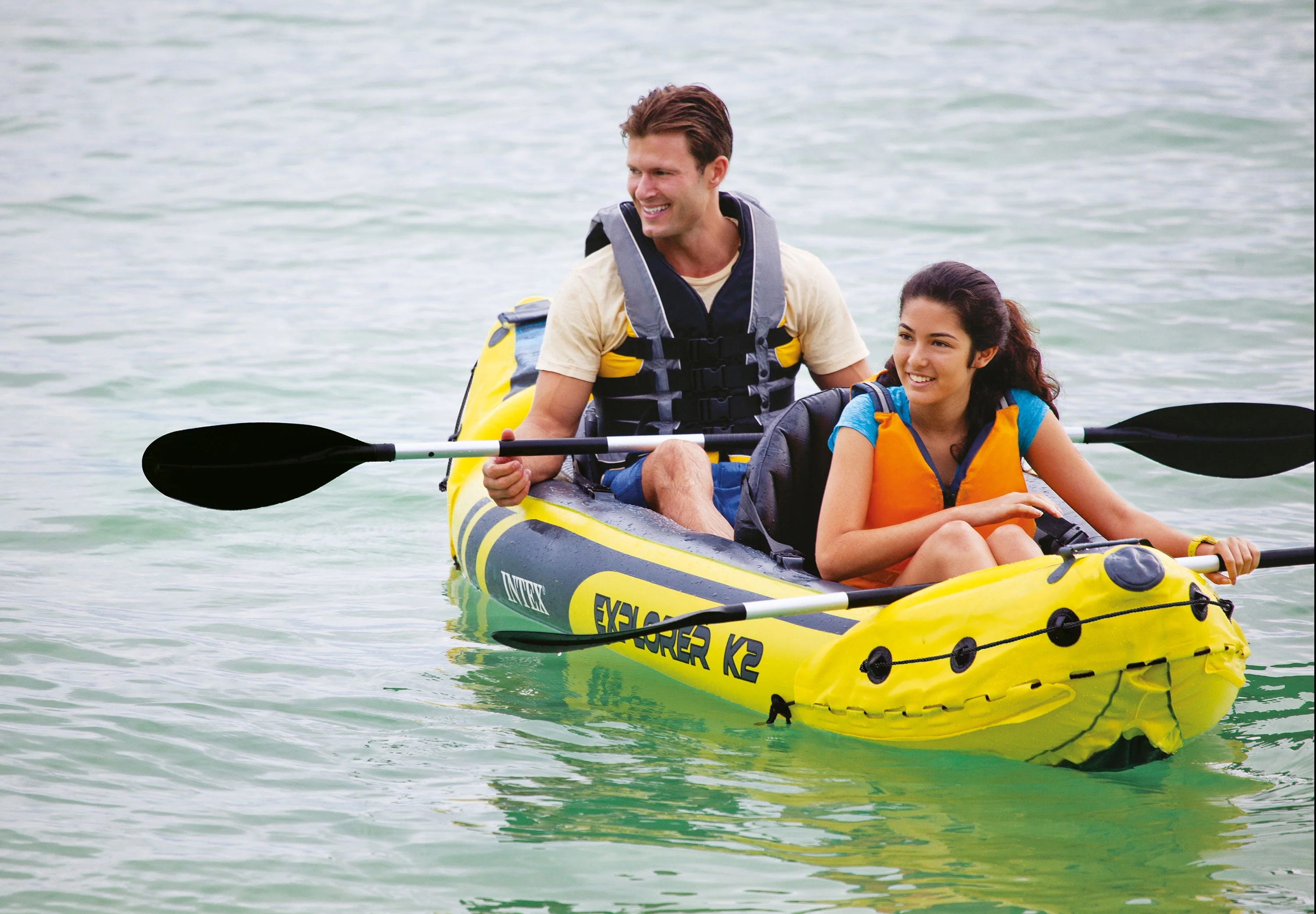 Intex Explorer K2 Inflatable Kayak with Oars and Hand Pump