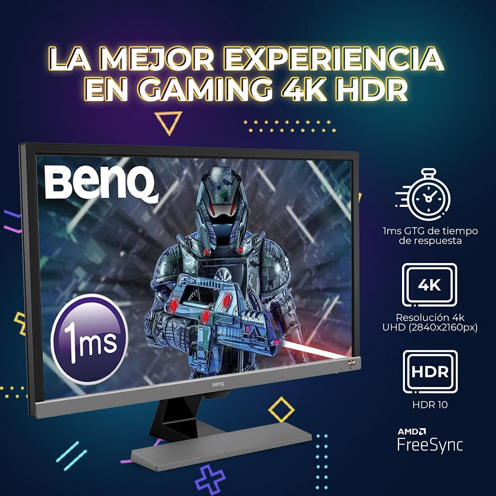 BenQ MOBIUZ EX3210U 32” 4K True HDMI 2.1 144Hz White Gaming Monitor, UHD (3840 x 2160), IPS, 1ms, FreeSync, HDR, Eye Care, Display Port, USB 3.0, Remote Control, Microphone with AI Noise Canceling
