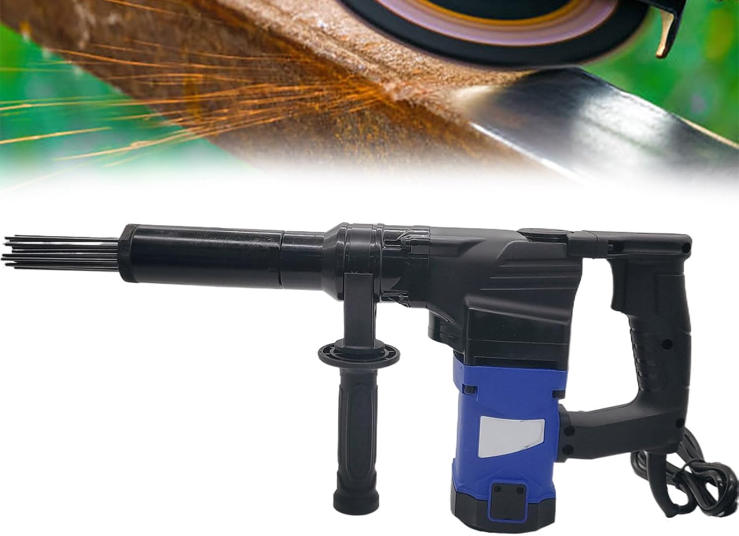 Electric Needle Slag Cleaner 4500 BPM Needle Slag Cleaner Electric Rust Slag Tool, for Removal of Rust, Weld Slag and Paint