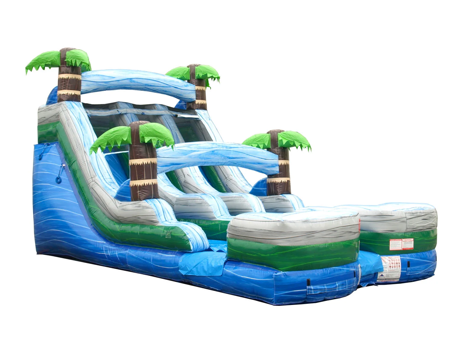 TentandTable Commercial Inflatable Water Slide, Rainbow Double Lane with Blower, 13'