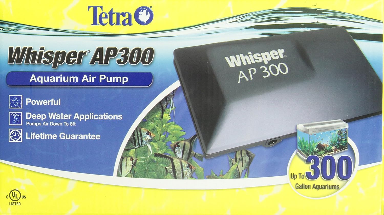 Tetra Whisper AP150 aquarium Air Pump, For Deep Water Applications