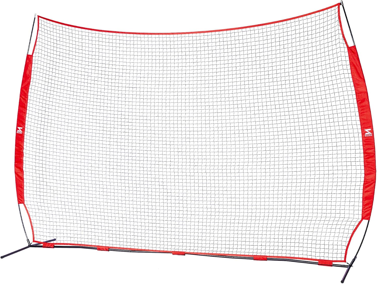 ZELUS 12x 9ft / 16x10ft Barricade Backstop Net, Ball Sports Barrier Net, Practice Net for Baseball Softball Lacrosse Soccer and More, Mini Soccer Goal and Baseball Training Equipment