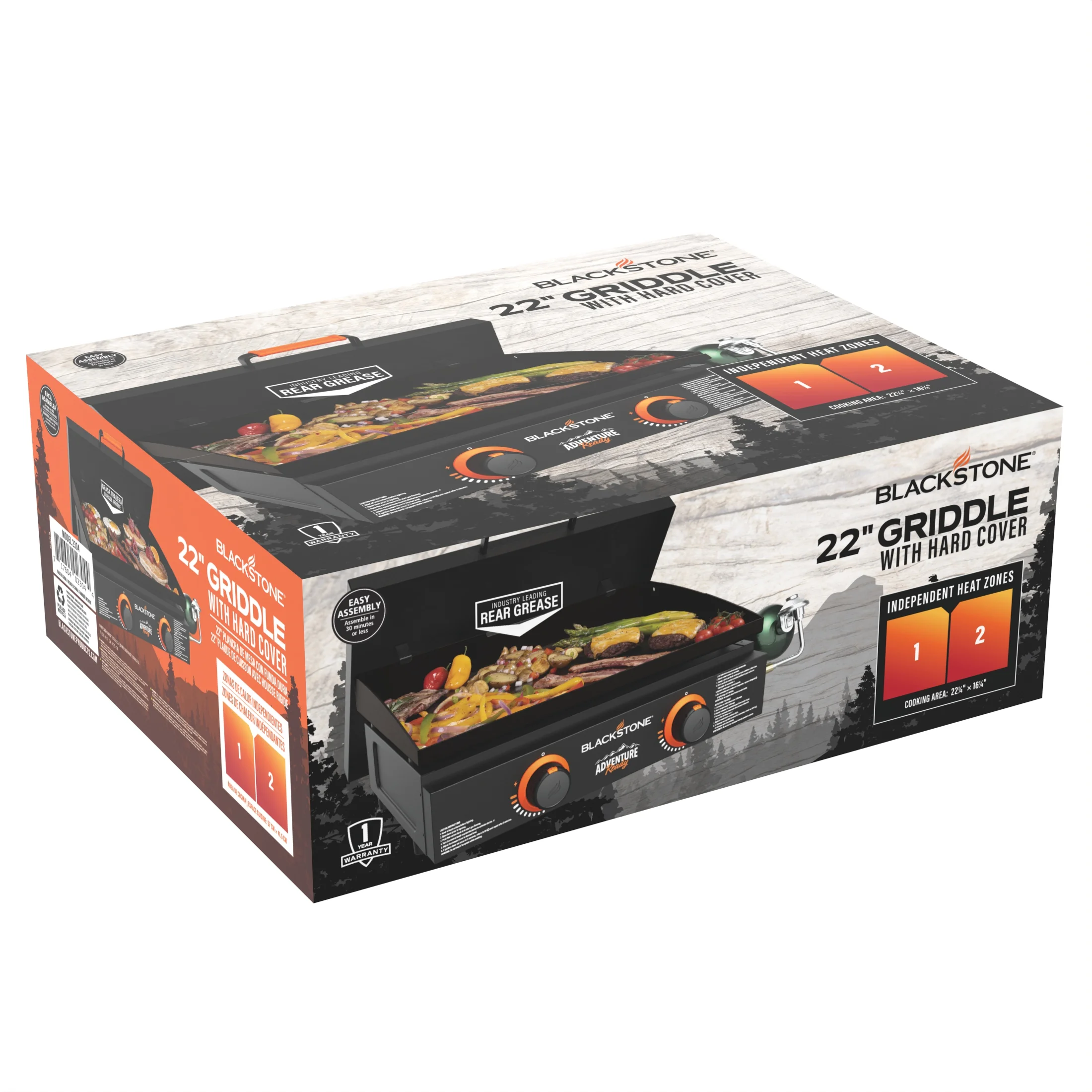 Blackstone Adventure Ready 2-Burner 22 Propane Griddle with Hard Cover in Black