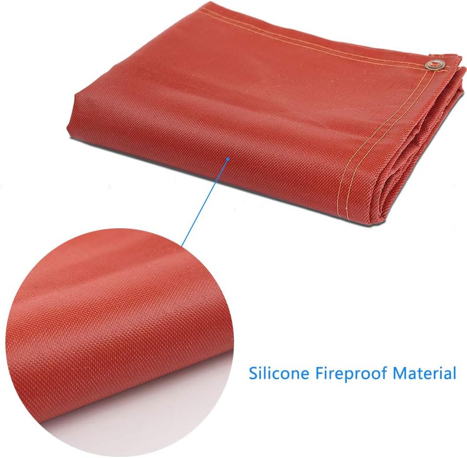 Fire Pit Mat—Silicone stove fire mat，Retardant | Fireproof | Heat Resistant，Ember Mat and Grill mat， Under the stove, Protect your deck, terrace, lawn or campground from embers，Washable (70”×58“)