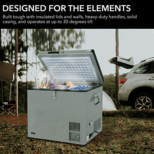 Whynter FM-452SG 45 Quart Slimfit Portable Refrigerator, AC 115V/ DC 12V Real Freezer for Car, Home, Camping, RV-8°F to 50°F