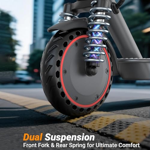 KEQ Electric Scooter for Adults Commuting, Foldable and Portable 8.5"/10" Tires,19/22Mph,350W/500W Motor, 21-30 Miles Range,Foldable E-Scooter with Dual Brake and Suspension,APP Control（K01Pro/KL09）