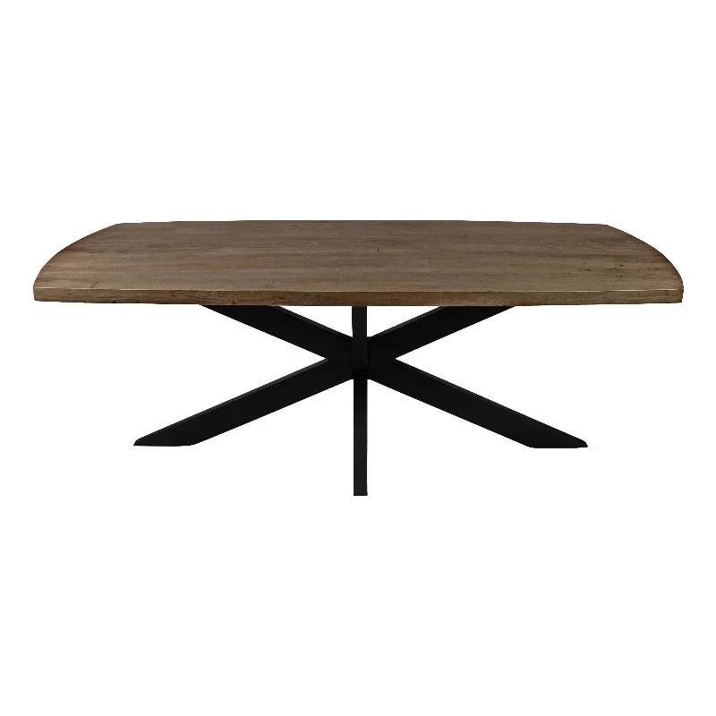 Redondo Felix Solid Wood Dining Table with Cast Iron Legs in Natural - 82"