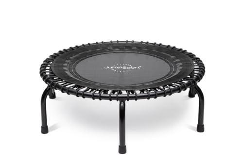 JumpSport 350 Home Bundle | 39” Fitness Trampoline + Anti-Fatigue Standing Desk Board | Keep Moving Throughout Your Day
