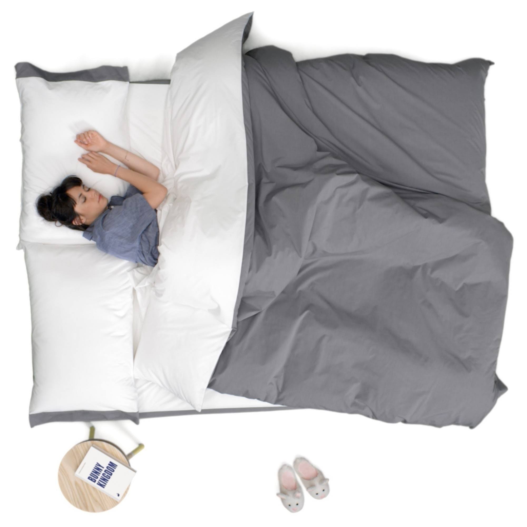 Casper Soft and Durable Supima Cotton Sheet Set Twin White/Slate