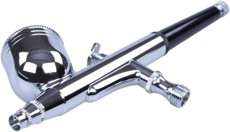 TIMBERTECH Precision Airbrush Professional Dual Action Airbrush ABPST01 with 1/8&rsquo;&rsquo;-1/4&rsquo;&rsquo; Adapter, 6ft Airbrush Hose, 0.2/0.3/0.5mm Nozzles and Needles for Painting, Cake Decorating, Tattoo, Models Art