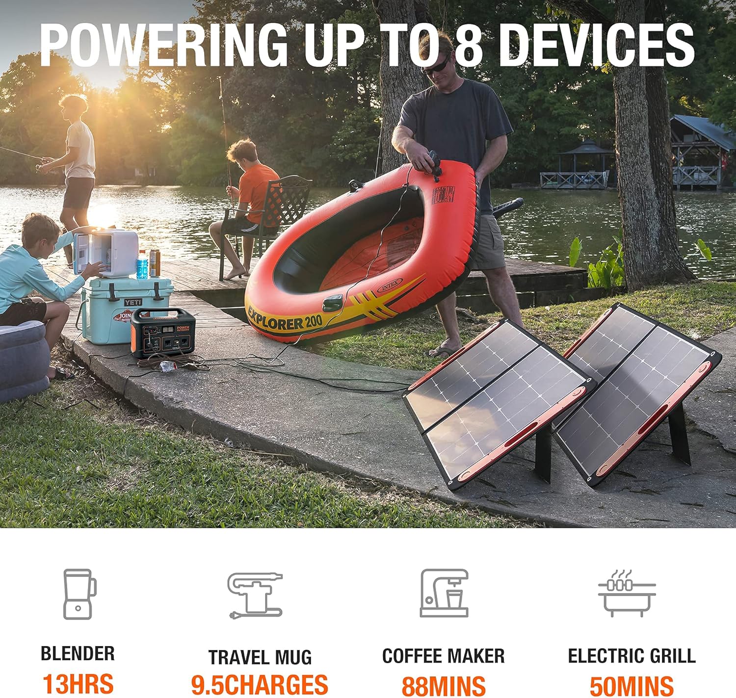Jackery Portable Power Station Explorer 1000, 1002Wh Solar Generator (Solar Panel Optional) with 3x110V/1000W AC Outlets, Solar Mobile Lithium Battery Pack for Outdoor RV/Van Camping, Emergency (Renewed)