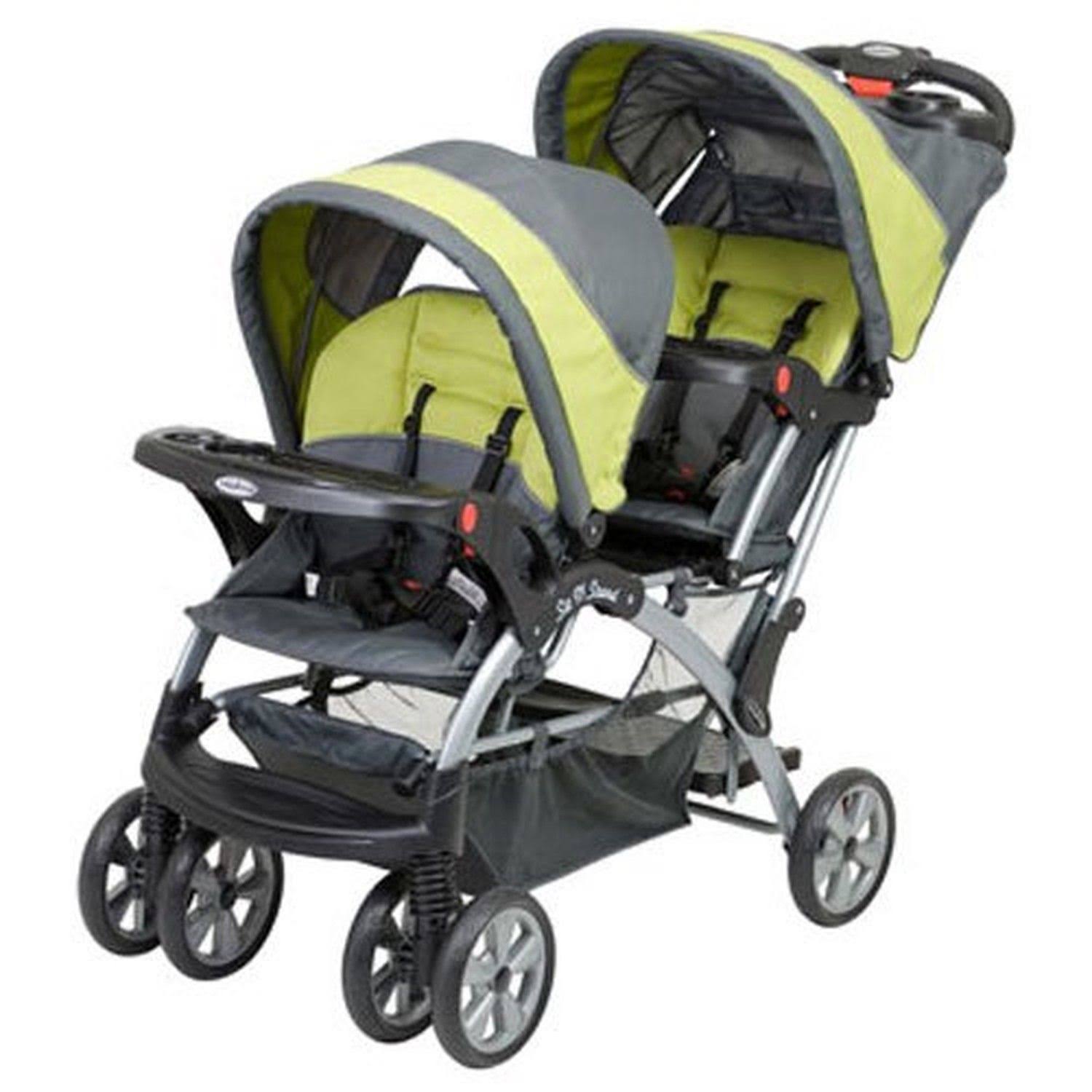 Baby Trend Sit N Stand Double Stroller - Carbon Green