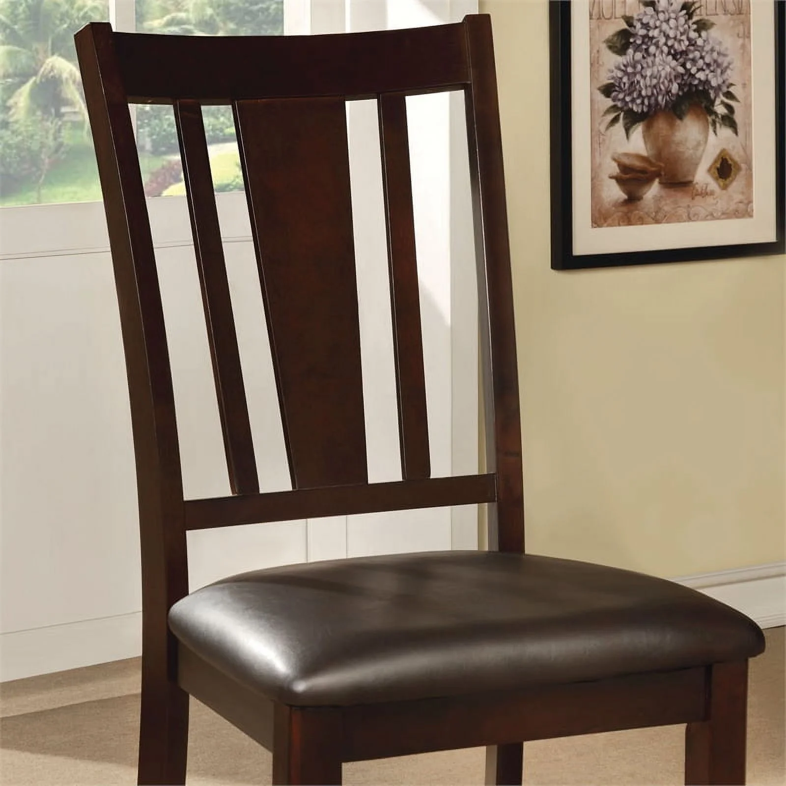 Furniture of America Orellana Transitional Wood 7-Piece Dining Set in Espresso - Curated Treasures Market