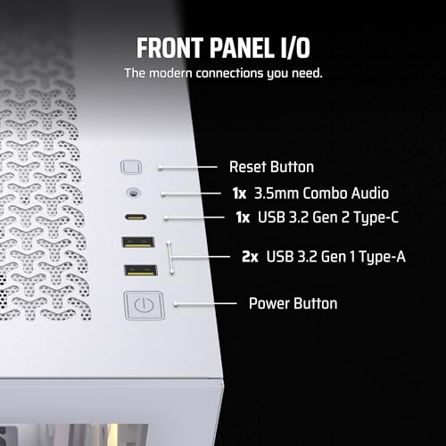 CORSAIR 3500X ARGB Mid-Tower ATX PC Case – Panoramic Tempered Glass – Reverse Connection Motherboard Compatible – 3X CORSAIR RS120 ARGB Fans Included – Black