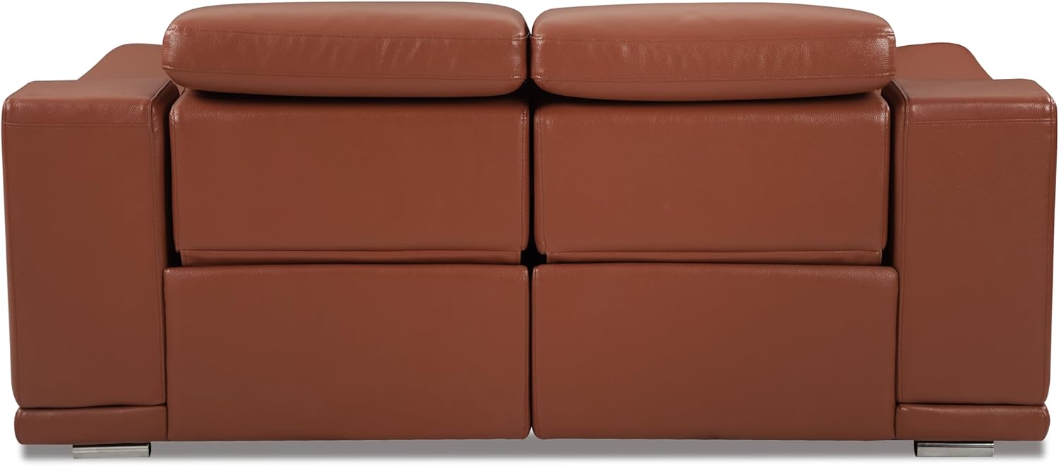 Global United Genuine Italian Leather Power Reclining Loveseat