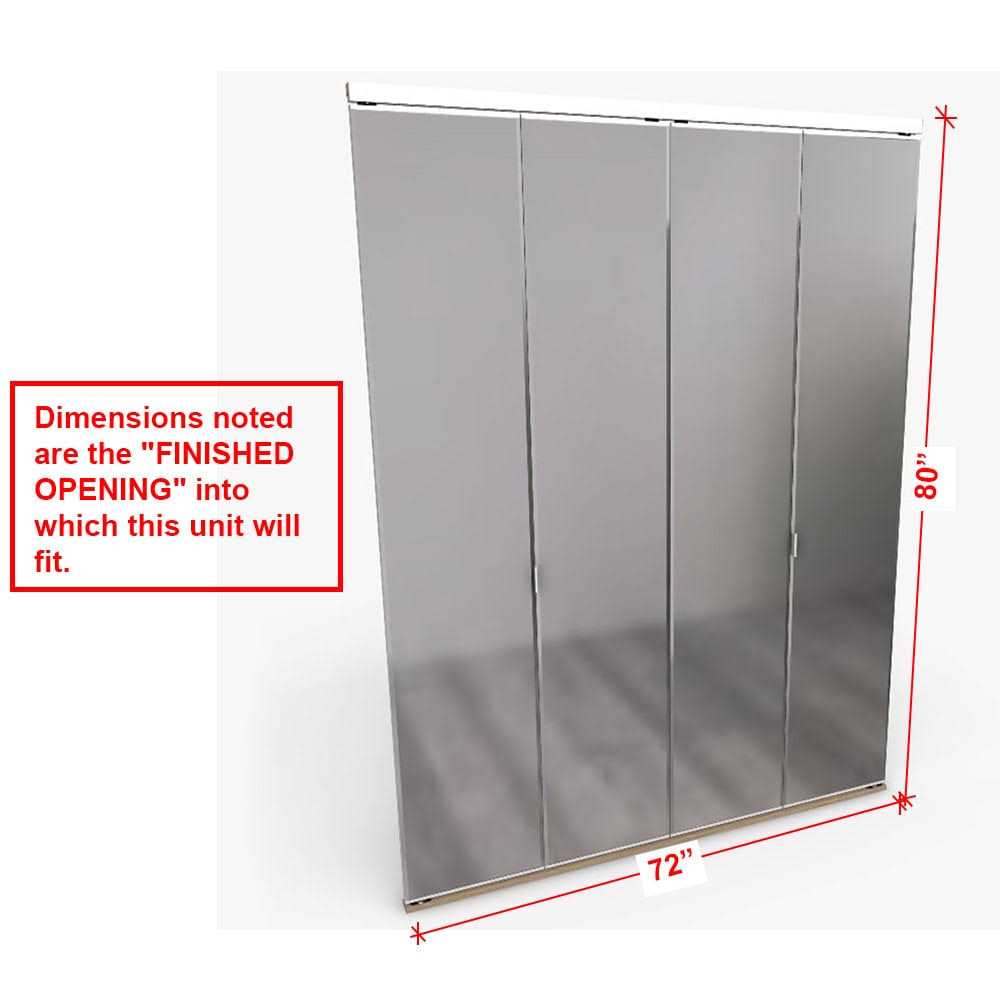 Mirrored Bi-Fold Door Custom Door and Mirror Mirrored Edge