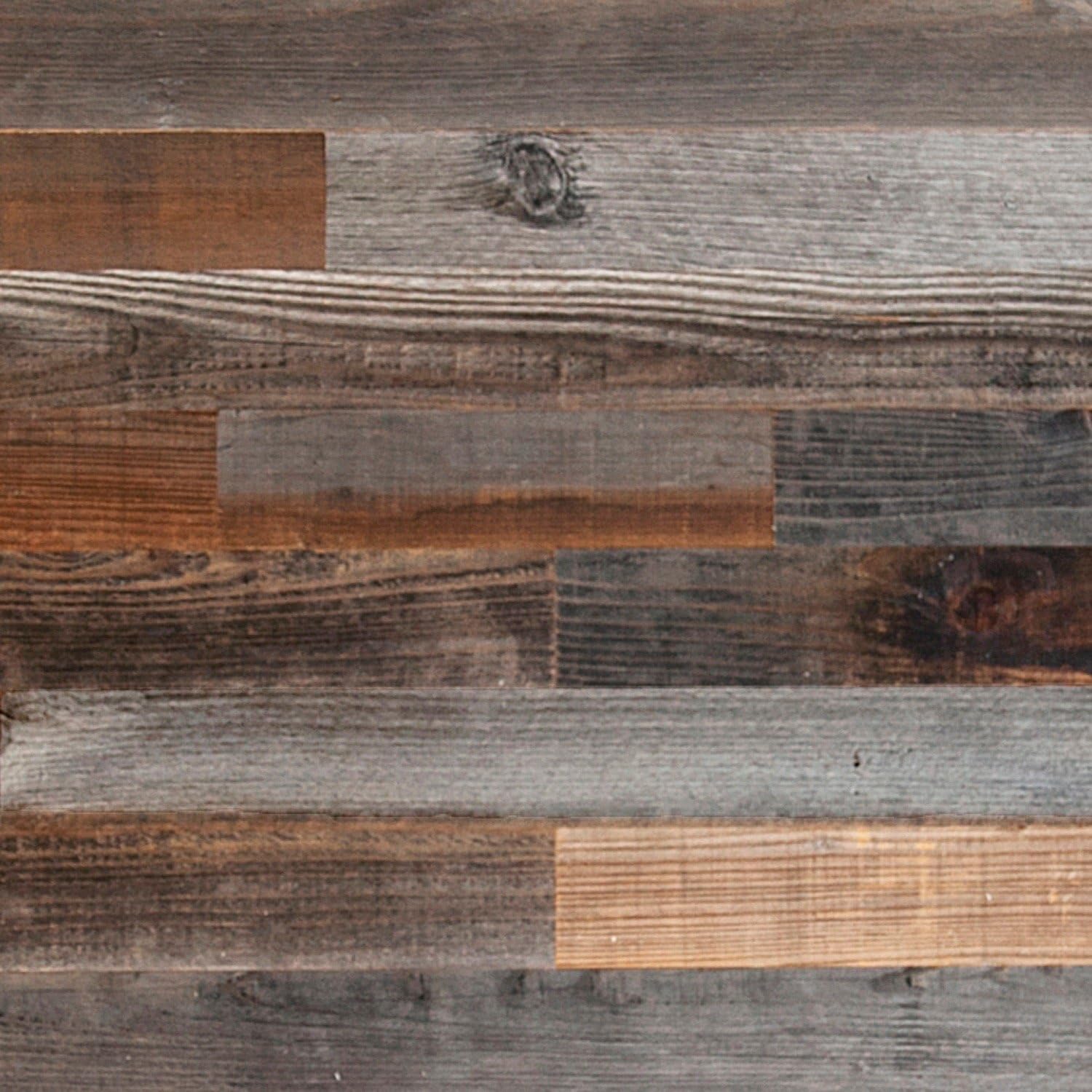 Plank and Mill - Reclaimed Barn Wood Wall Panels - Simple Peel and Stick Planks for Accent Walls, Kitchens, and Other Projects - 10 Square Feet of 3" Wide: Classic Barn Wood