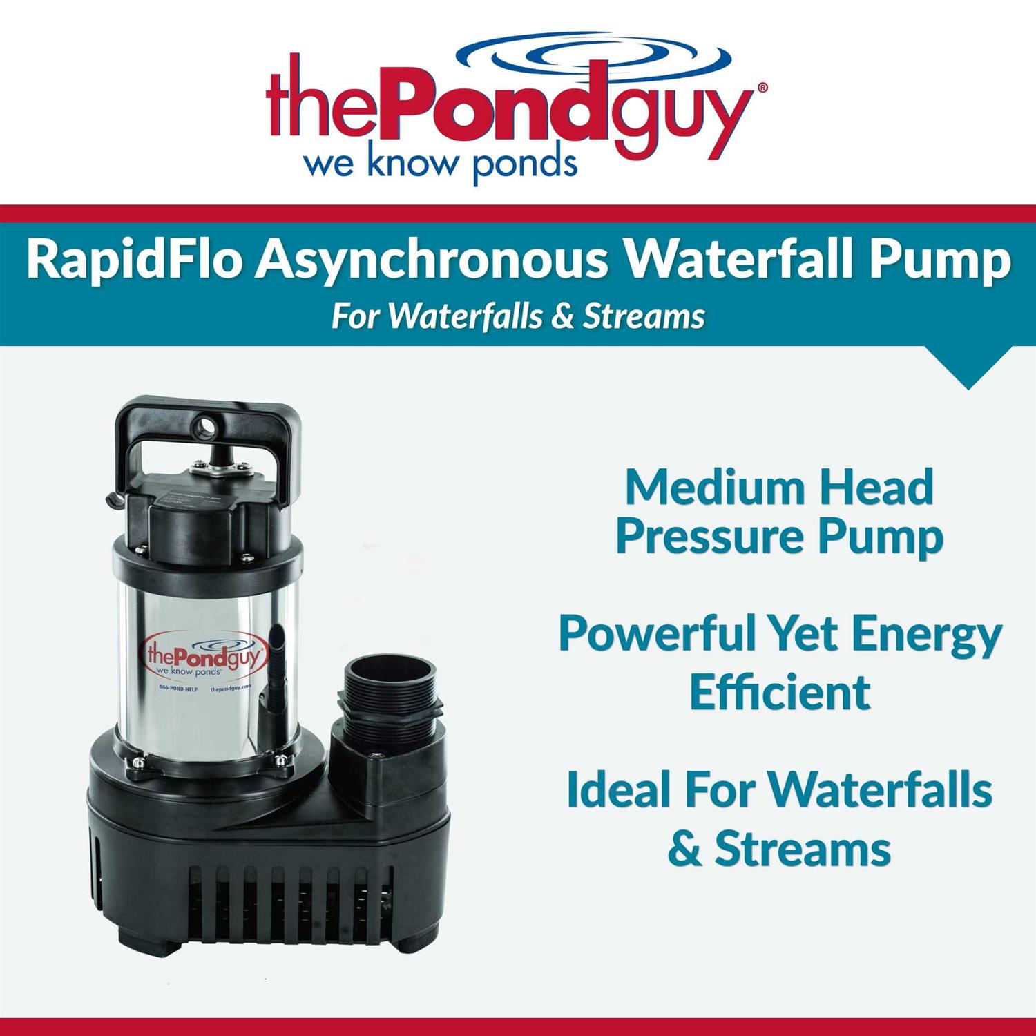The Pond Guy RapidFlo Asynchronous Waterfall Pump - Shop Hardware Tools Online Store