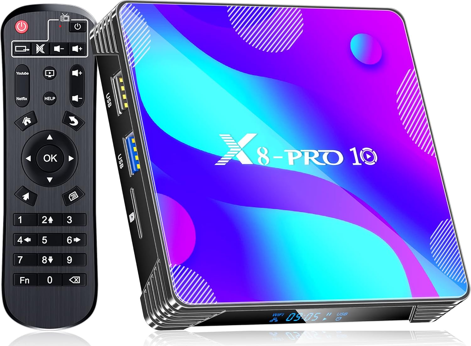 Android 11.0 TV Box , Antfraer Android TV Box 4GB RAM 64GB ROM RK3318 Quad-Core 64 Bits，TV Box Support Dual-WiFi 2.4GHz/5GHz BT 4.0 USB 3.0 3D 4K Android Box Pack of 2