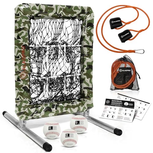ALAGPRO® The Original 9 Hole Pitching Net with Strike Zone Pocket | Pitching Target for Baseball & Softball Pitchers