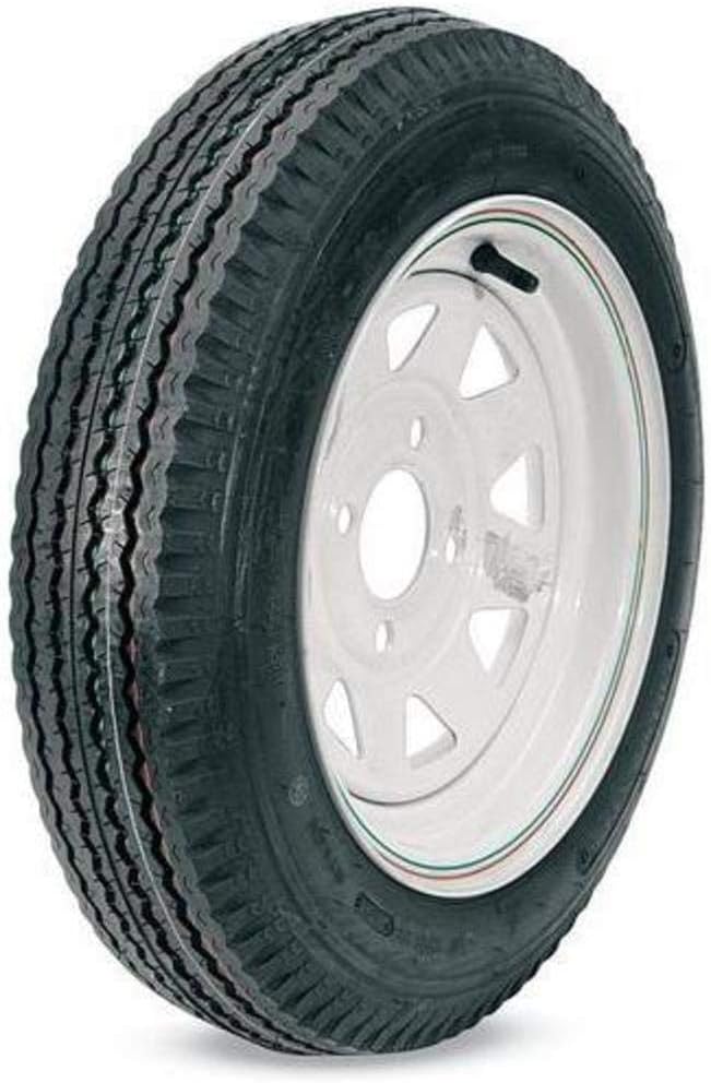 Kenda Trailer Tire/Wheel Assembly - 4-Ply Rated/Load Range B - 4.80-12 - 5 Hole Rim 30580 Pack of 2