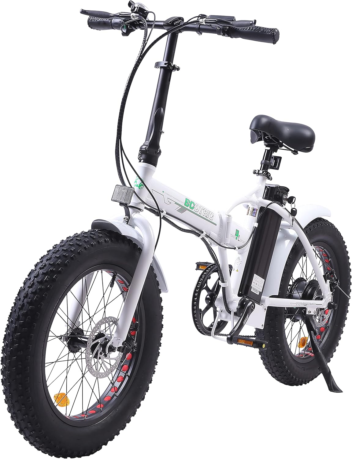 ECOTRIC Electric Bike 500W Foldaway Ebike 20" Fat Tire Folding Electric Bicycle 36V 12.5AH Lithium Battery Beach Snow Mountain E-Bike for Adults Commute Ebike for Female Male UL Certified